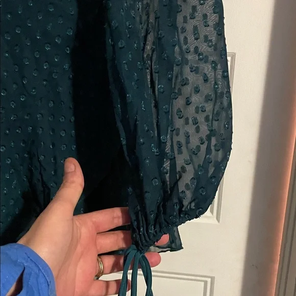 Lucy in the Sky Dark Teal Long Sleeve Dress - Picture 2 of 10